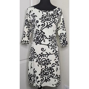 J. McLaughlin Black and White Midi Dress